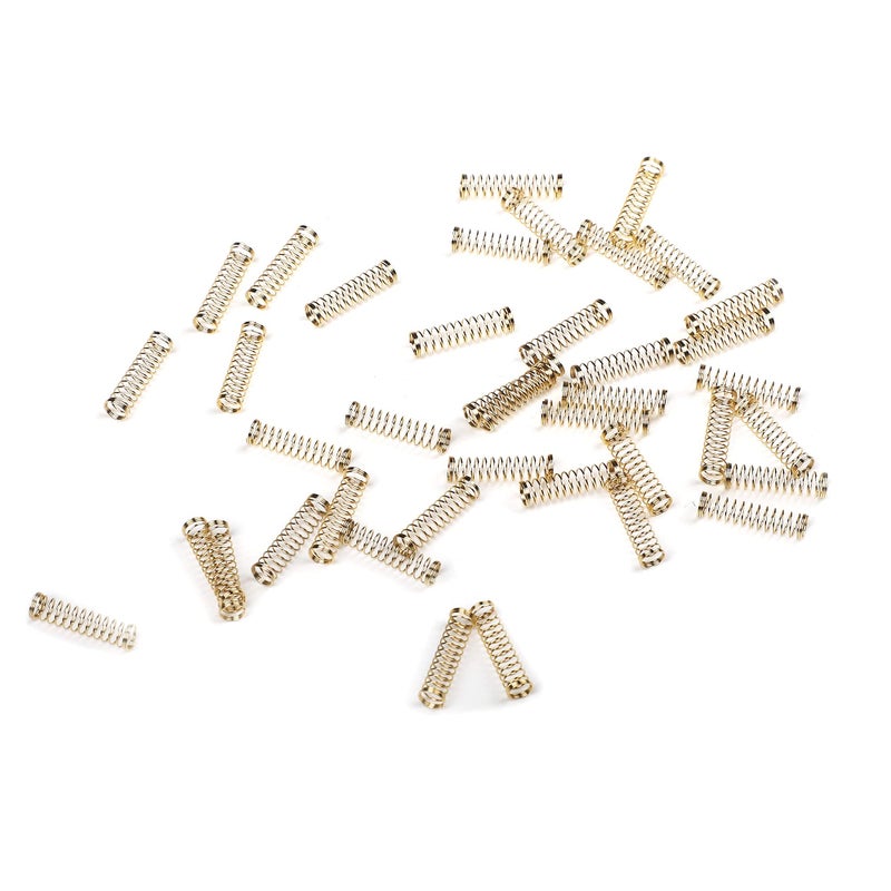 YMDK 110-Pack 24k Gold-Plated Steel Custom Cherry MX Springs for Cherry Gateron MX switches Replacement (80g) - Image 1